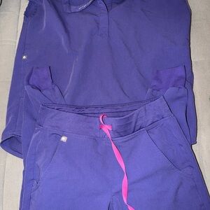 FIGS Scrub Set 2 pc Zamora Jogger XXSP  + Rafaela Top XXS purple
